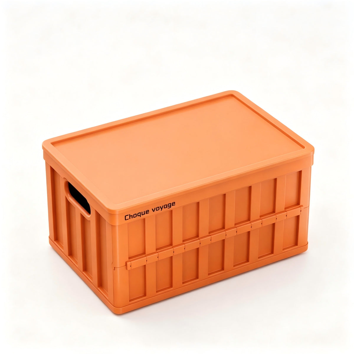 Large-Capacity Foldable Plastic Storage Crate with Lid – Doubles as a Tabletop; Ideal for Home Organization and Outdoor Camping
