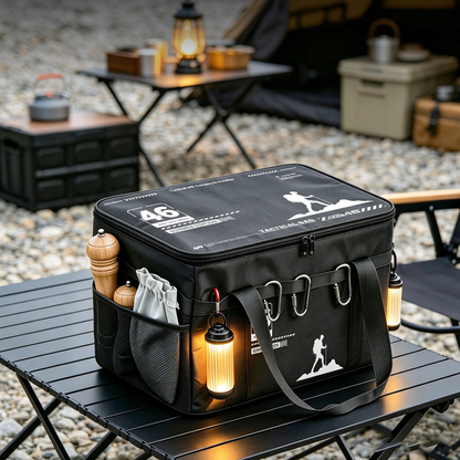 Large-Capacity Tactical Camping Storage Bag – Foldable Organizer for Outdoor Gear, Equipment, and Tableware