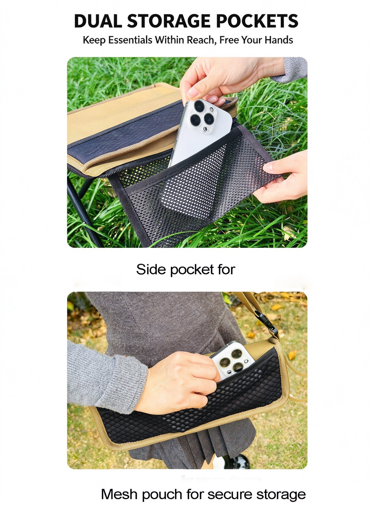 Outdoor folding stool
