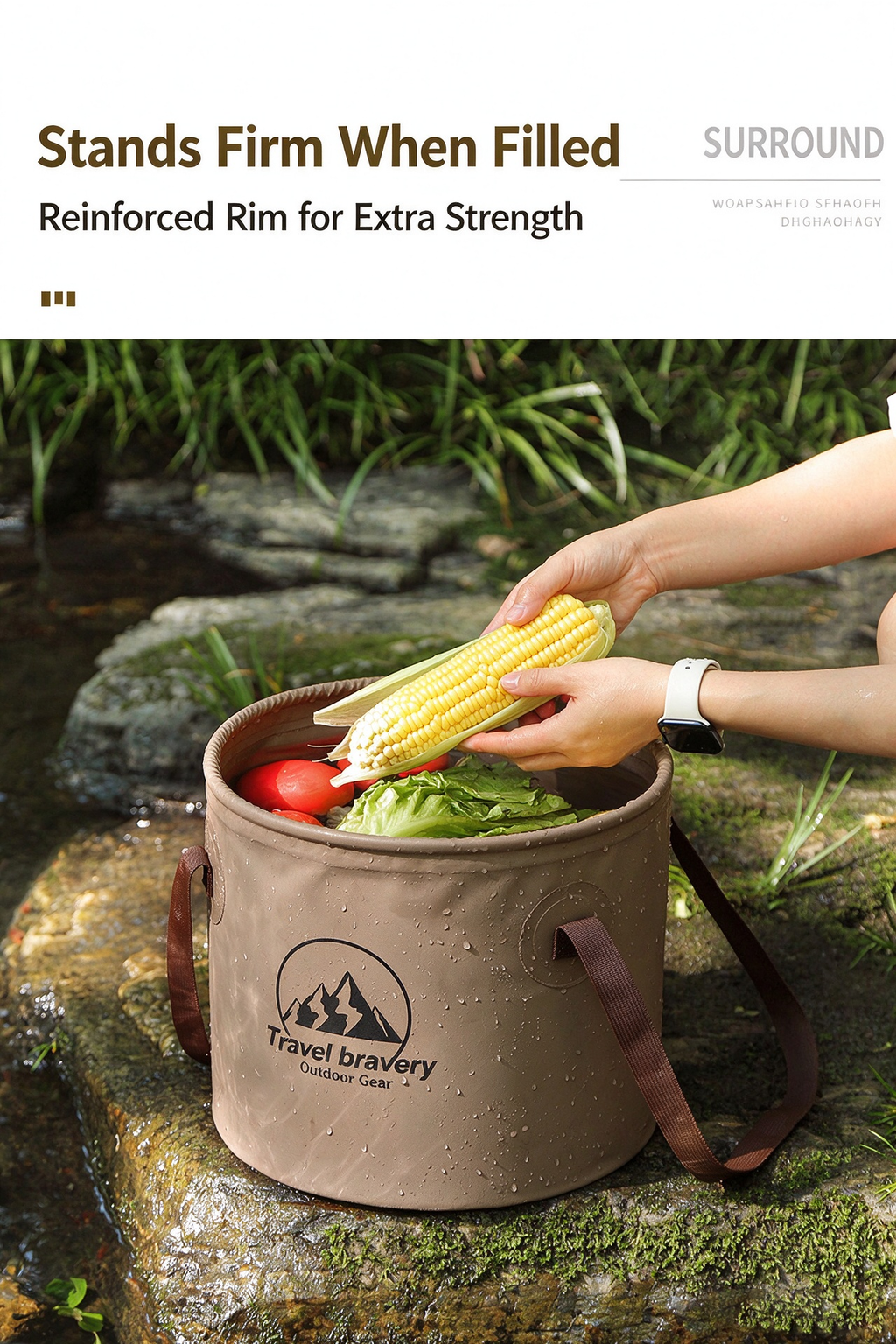 Portable Folding Water Bucket for Outdoor Camping