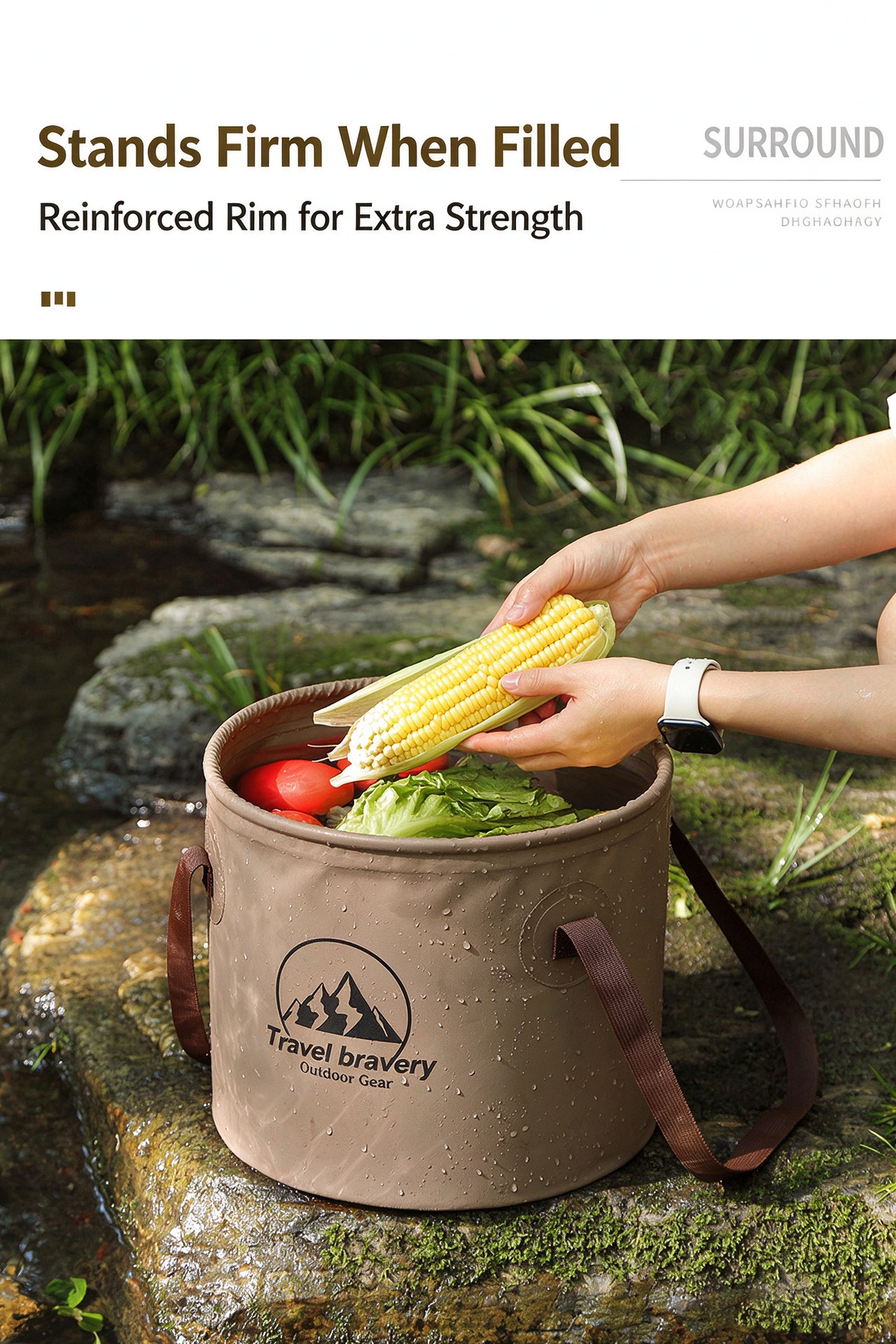 Portable Folding Water Bucket for Outdoor Camping