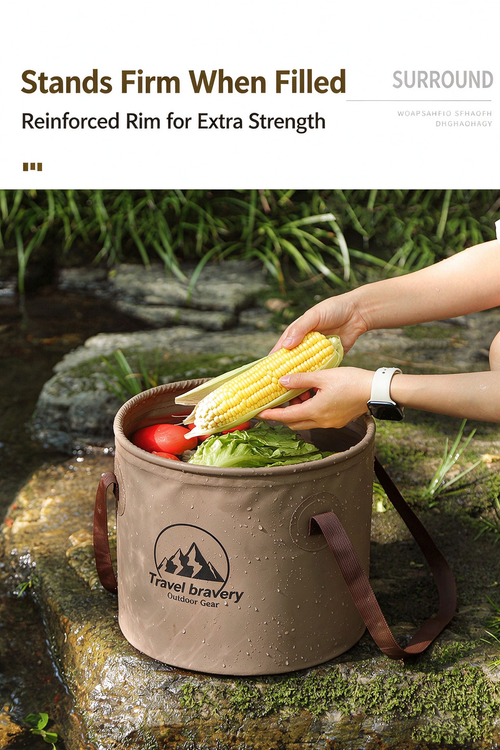 Portable Folding Water Bucket for Outdoor Camping