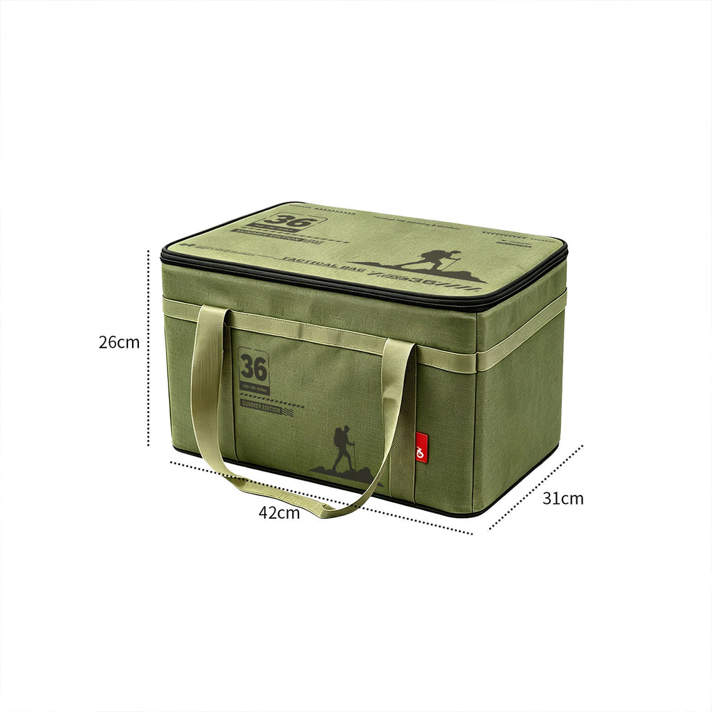 Large-Capacity Tactical Camping Storage Bag – Foldable Organizer for Outdoor Gear, Equipment, and Tableware