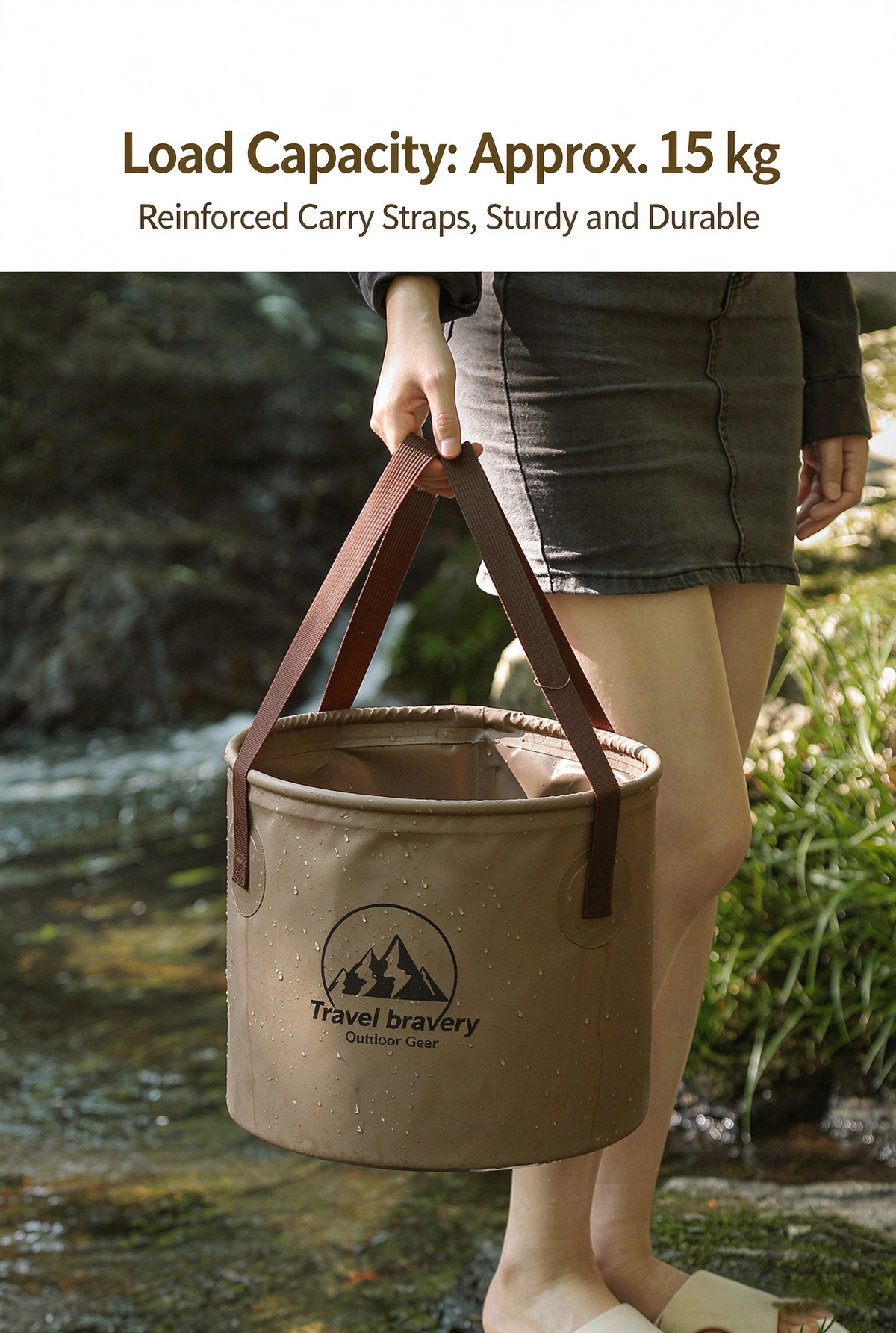 Portable Folding Water Bucket for Outdoor Camping