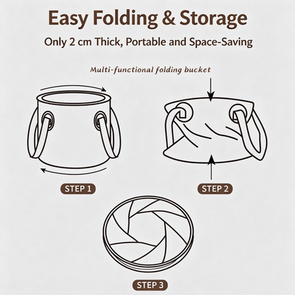Portable Folding Water Bucket for Outdoor Camping