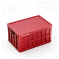Large-Capacity Foldable Plastic Storage Crate with Lid – Doubles as a Tabletop; Ideal for Home Organization and Outdoor Camping