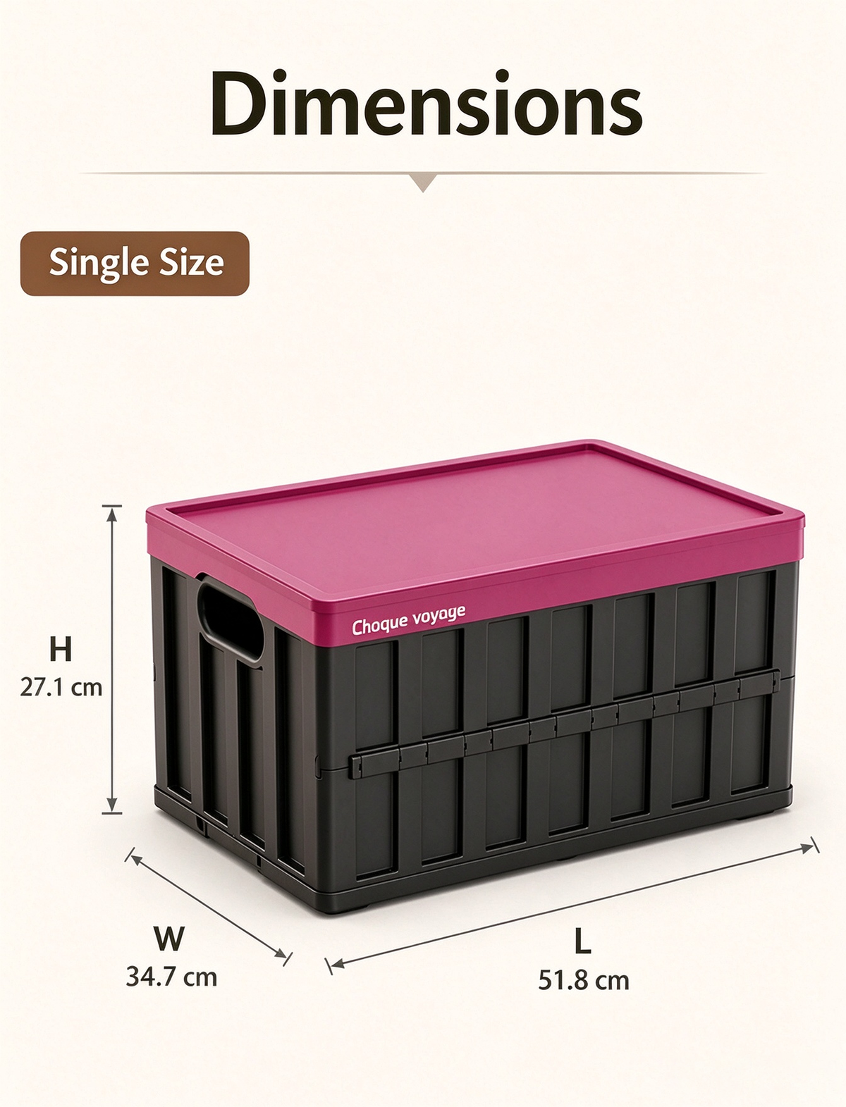 Large-Capacity Foldable Plastic Storage Crate with Lid – Doubles as a Tabletop; Ideal for Home Organization and Outdoor Camping